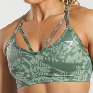 Gymshark GS Power Sports Bra - Sage Green Print size M Check the measurements be